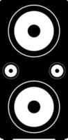 Illustration of black style of speaker icon. vector