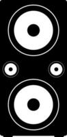 Illustration of black style of speaker icon. vector