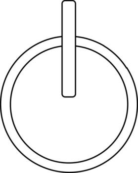 poder botón icono en carrera para multimedia concepto. vector