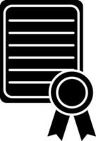Black and White blank certificate with badge icon. vector