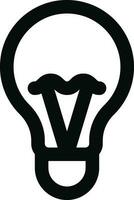 Line art illustration of Idea or Light Bulb icon. vector