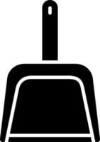 Black and White illustration of dustpan icon. vector