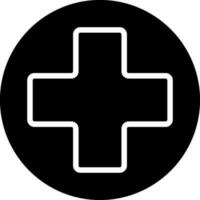 Medical sign or symbol in Black and White color. vector