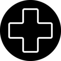 Medical sign or symbol in Black and White color. vector