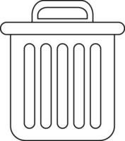 Flat style delete box icon. vector