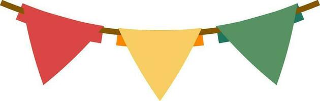 Colorful bunting flags on white background. vector