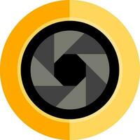 Beautiful camera shutter icon in flat style. vector