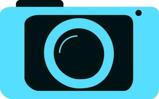 Black and blue digital camera. vector