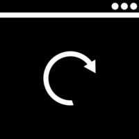 recargar sitio web glifo icono o símbolo. vector