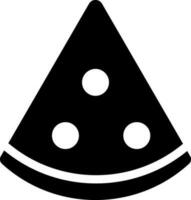 Slice of watermelon icon in Black and White color. vector