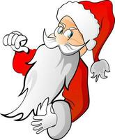 Smiling santa claus character. vector