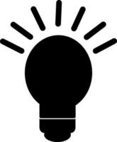 Bulb icon for business concept in silhouette. vector
