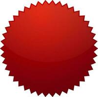 Blank red sticker or label design. vector