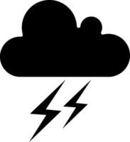 trueno relámpago nube icono. vector