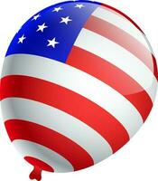 Balloon with flag symbol of U.S.A. on a white background. vector