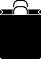 ilustración de papel bolso icono o símbolo. vector