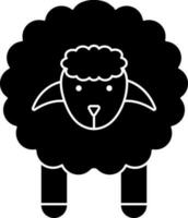 Glyph illustration of sheep icon or symbol. vector