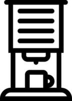 Line art illustration of coffee machine icon. vector