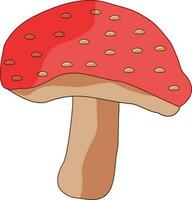 Flat vector illustration of mushroom icon.