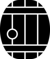 Black and White barrel icon in flat style. vector