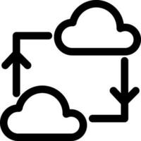 Cloud data storage or sharing icon. vector