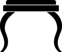 Isolated Stool Icon In Black And White Color. vector