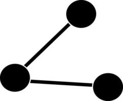 Black networking connection on white background. vector