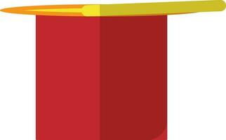 Yellow magic wand with red hat. vector