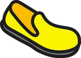 amarillo Zapatos icono en plano estilo. vector