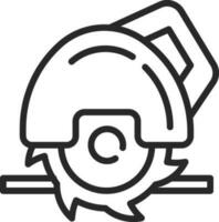 Line Art Illustration of Miter Saw Icon. vector