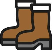 Isolated Boot Icon in Brown Color. vector