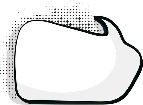 Blank speech bubble in pop art style.