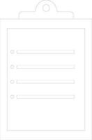 Line art illustration of a notepad. vector