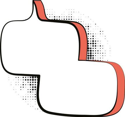 Blank comic speech bubble in pop art style.