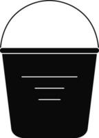 Bucket in black and white color. vector