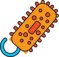 Orange and yellow bacteria in flat style. vector