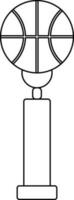 Black line art sport award in flat style. vector