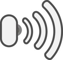 Icon of bluetooth handset in flat style. vector