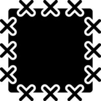Patchwork cloth icon in Black and White color. vector