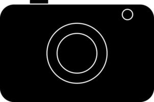 Black style of camera icon for capture picture. vector