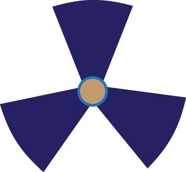 Windmill on white background. vector