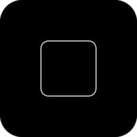 Stop button icon for music player concept in black. vector