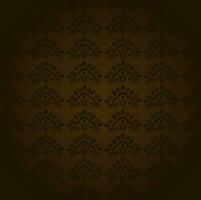 Shiny brown color seamless background with floral design pattern. vector