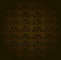 Shiny brown color seamless background with floral design pattern. vector