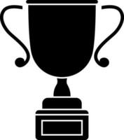 Trophy cup icon in Black and White color. vector