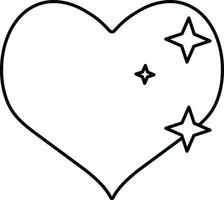 icono de corazón con estrellas. vector