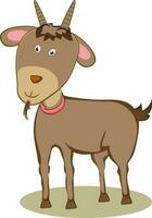 Goat cartoon character. vector