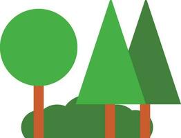 Illustration of green trees icon. vector