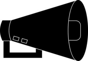 Black loudspeaker on white background. vector