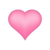 Pink heart on white background. vector
